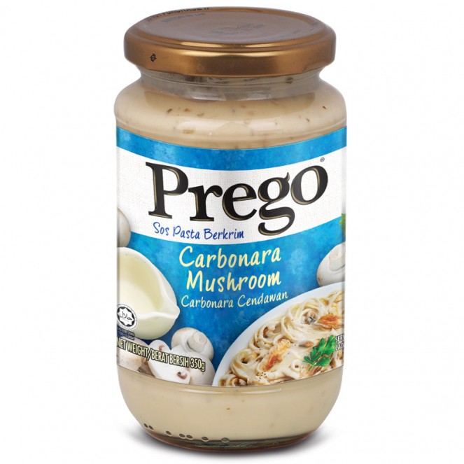 PREGO CARBONARA SAUCE MUSHROOM 350G