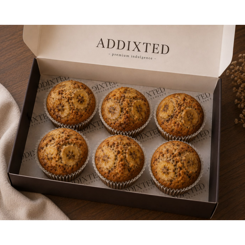 ADDIXTED BANANA MUFFIN 6PCS