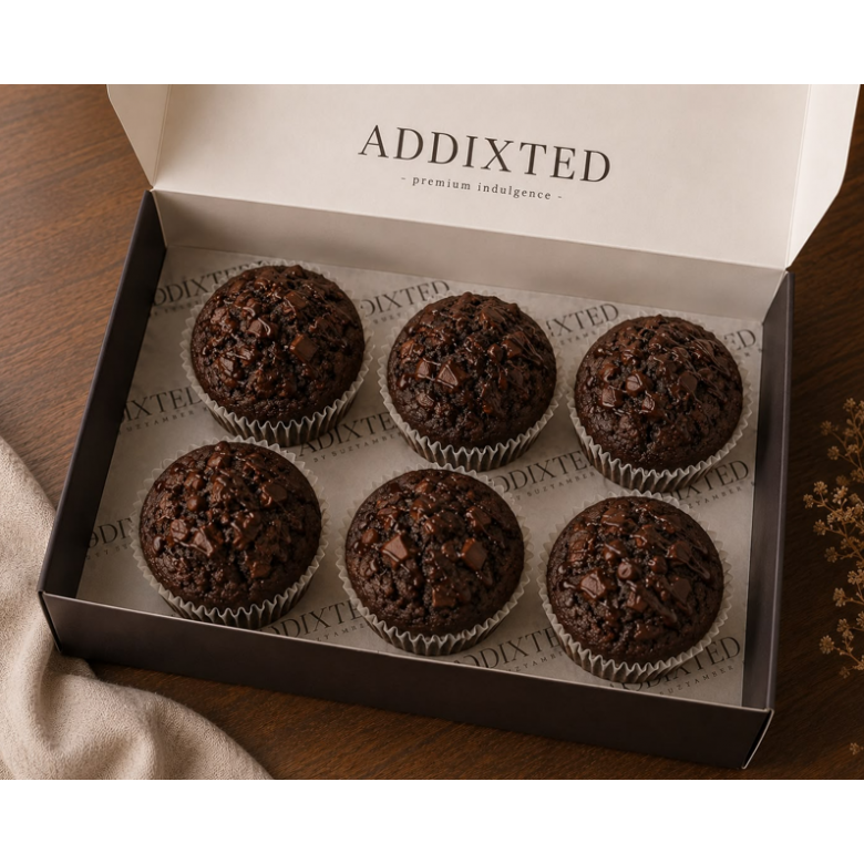 ADDIXTED TRIPPLE CHOCOLATE MUFFIN 6PCS