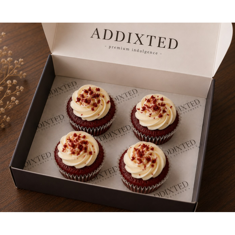 ADDIXTED MINI RED VELVET CUPCAKES 4PCS