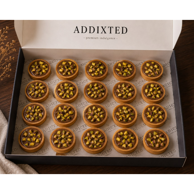 ADDIXTED TART & PASTRIES - MINI PISTACHIO KUNAFA TART 25PCS