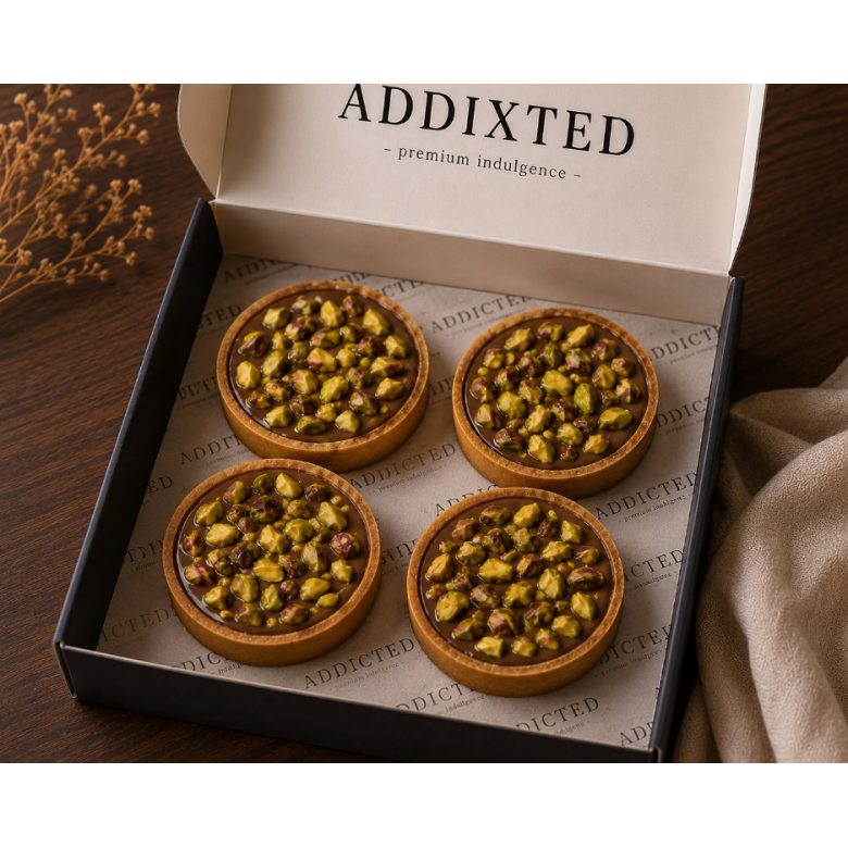 ADDIXTED TART & PASTRIES - KUNAFA PISTACHIO TART LARGE 4PCS