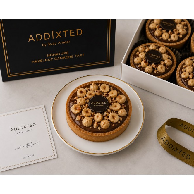 ADDIXTED SIGNATURE HAZELNUT GANACHE TART