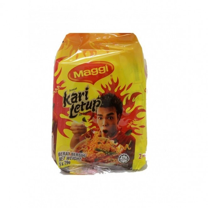 Maggi Curry Meletop Flavour Instant Noodles (5x79g)