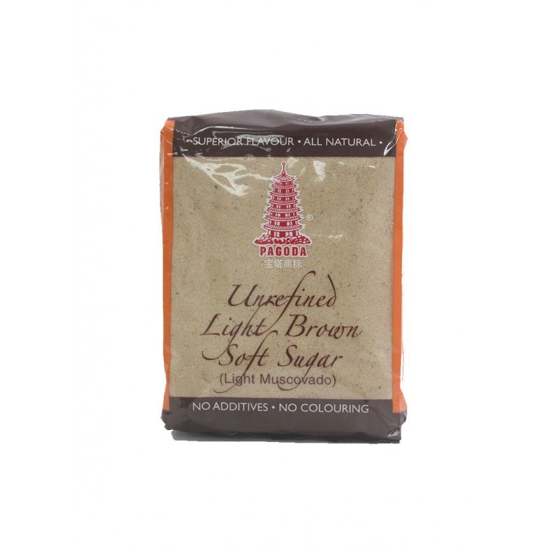 Pagoda Unrefined Light Brown Soft Sugar (Light Muscovado) 500g