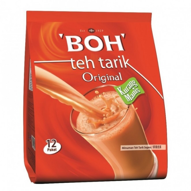BOH Teh Tarik Original Less Sweet 324g (27g x 12 Stick Packs)
