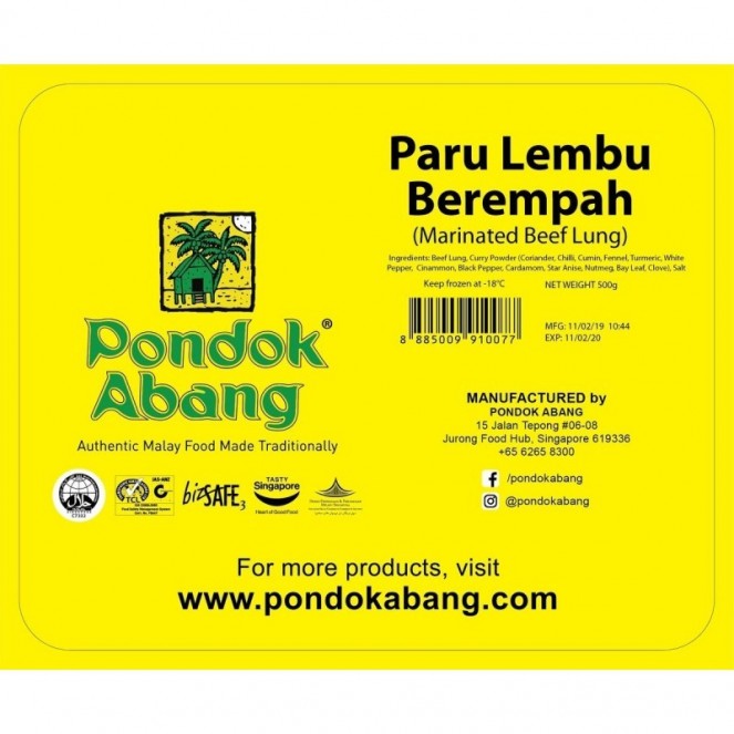 Pondok Abang Paru Lembu Berempah 500g