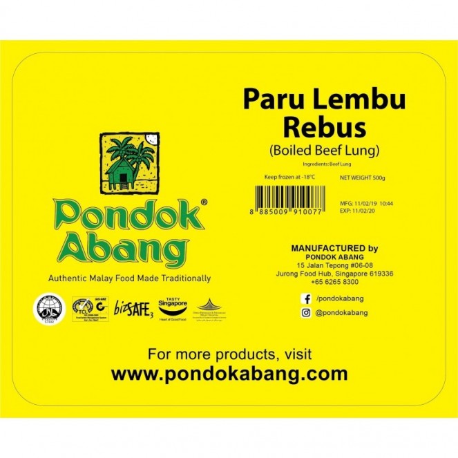Pondok Abang Paru Lembu Rebus 500g