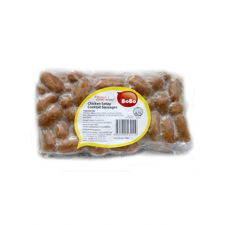 Bobo Chicken Satay Cocktail Sausages 1kg