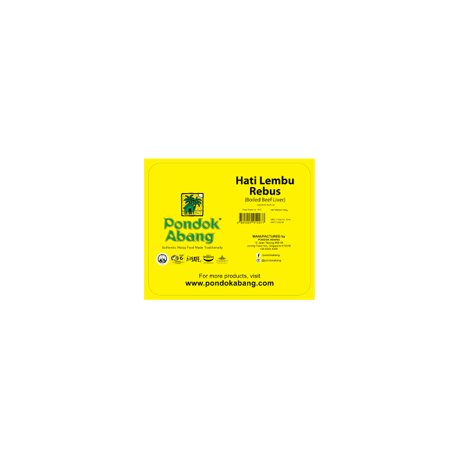 Pondok Abang Hati Lembu Rebus ( Boiled Beef Liver ) 500g
