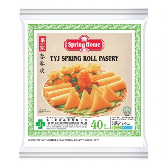 Spring Home TYJ Spring Roll Pastry 40 Sheets (215mm)