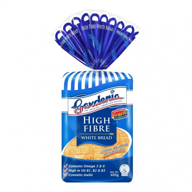 Gardenia High Fibre White Bread 400g