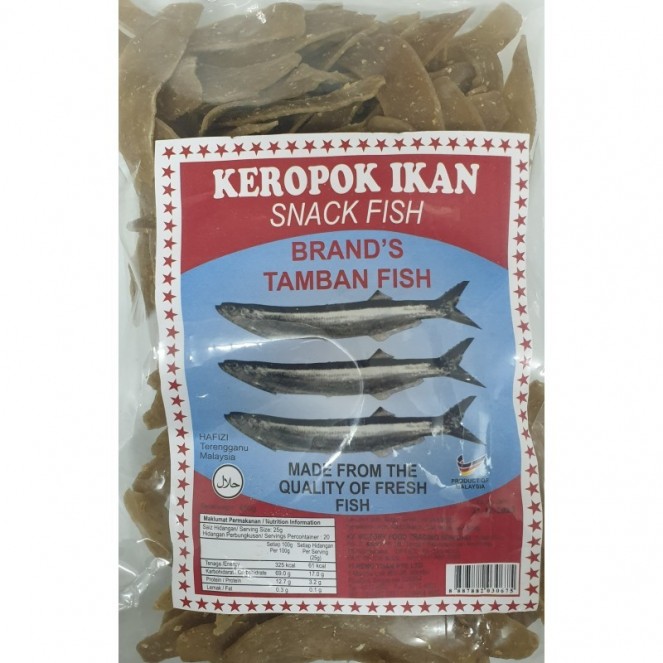 Keropok Ikan Tamban (Medium Cut) 450g