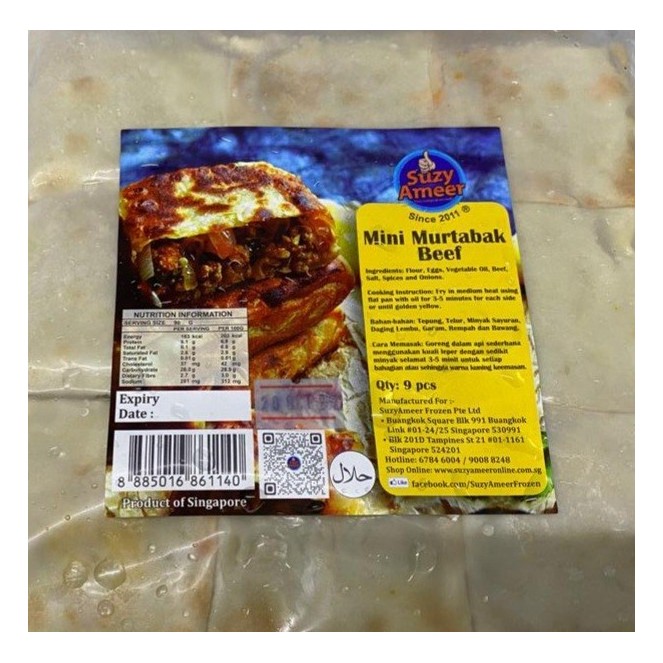 SuzyAmeer Mini Murtabak Beef 9pcs
