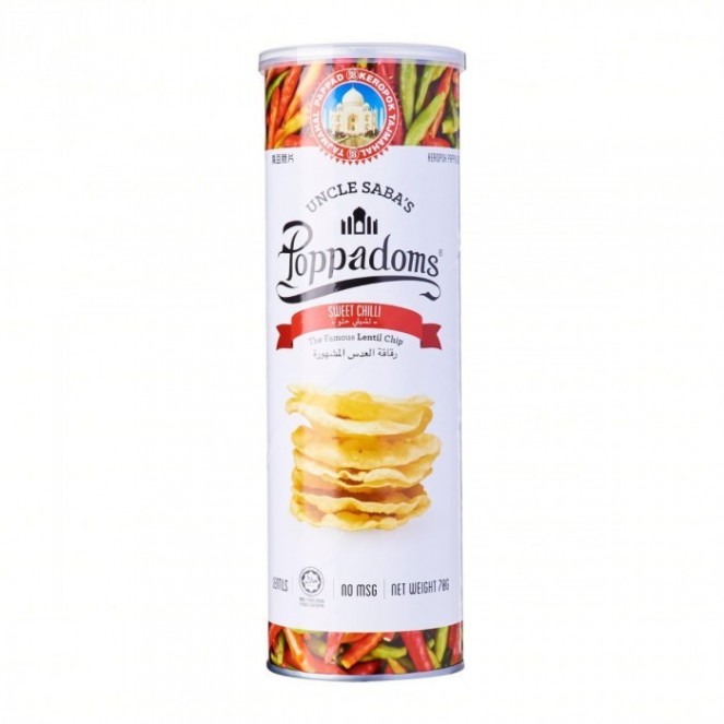 Uncle Saba's Poppadoms Sweet Chilli 70g