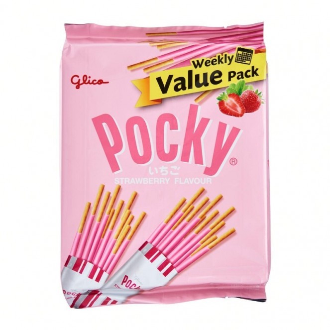 Glico Pocky Strawberry Flavour Value Pack 8s