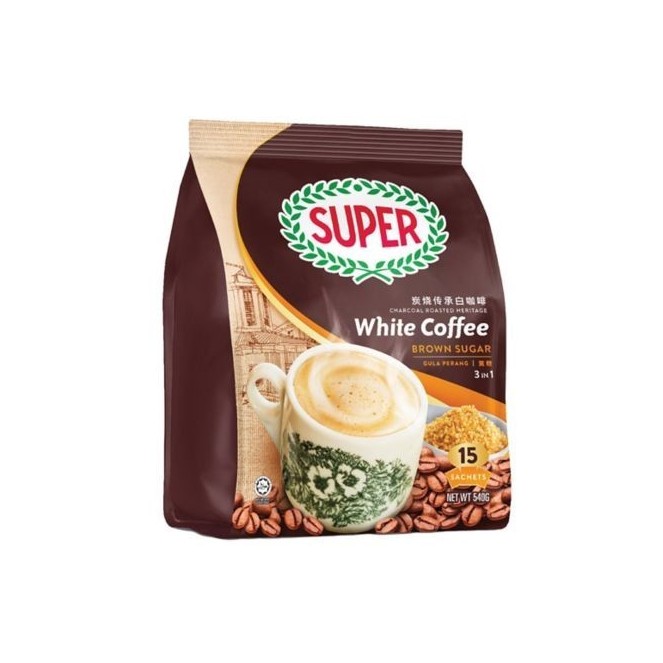 Super White Coffee Brown Sugar 3In1 (15 Sachets)