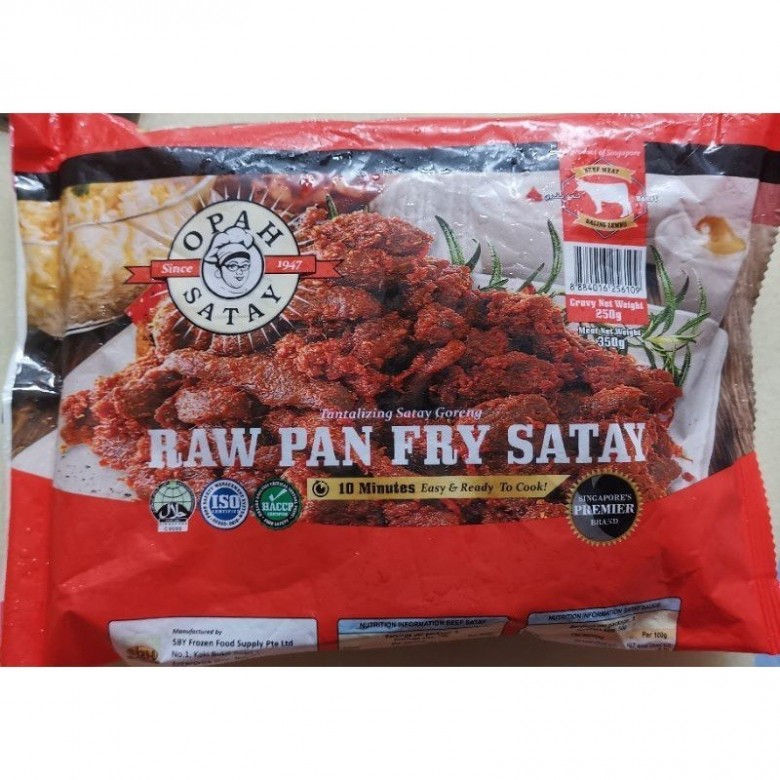 OPAH RAW PAN FRY SATAY BEEF 350G