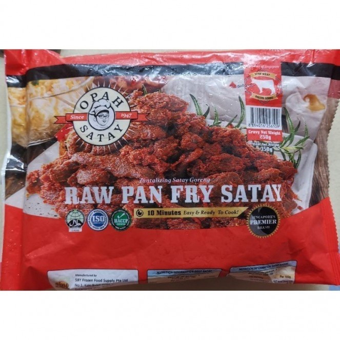 OPAH RAW PAN FRY SATAY BEEF 350G