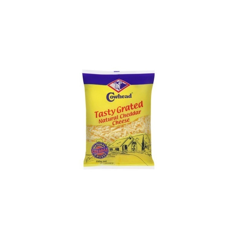 COWHEAD TASTY GRATED NATURAL CHEDDAR CHEESE 250G
