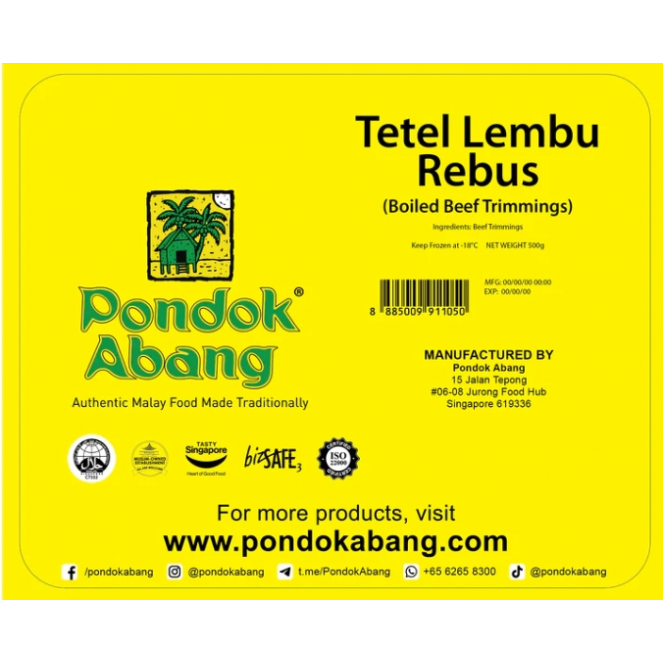 Pondok Abang Tetel Lembu Rebus 500g