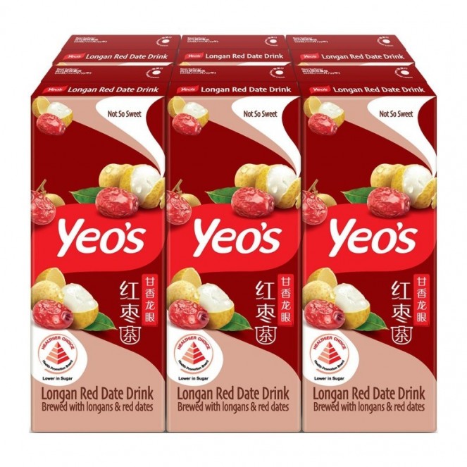 Yeo's Longan Red Date 6 x 250ml