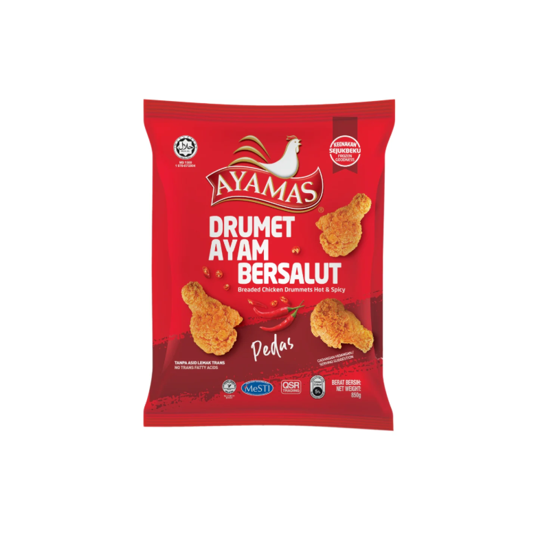 Ayamas Drumet Ayam Pedas Bersalut (Hot&Spicy) 850g