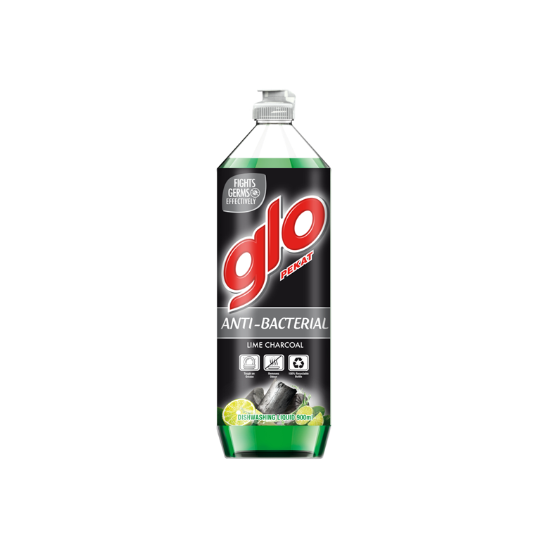 Glo Lime Charcoal Anti-Bacterial Dishwashing Liquid 800ml
