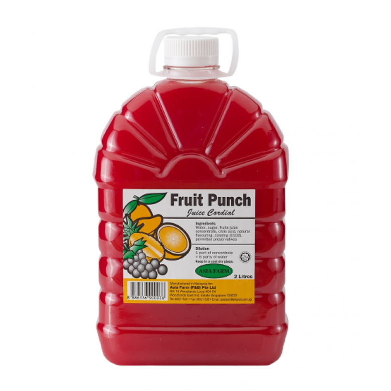 Asia Farm Fruit Punch Juice Cordial 2L