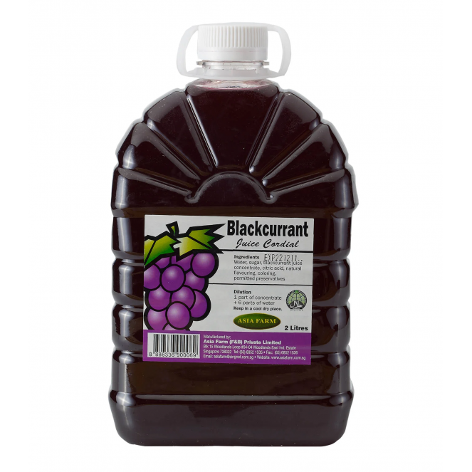 Asia Farm Blackcurrant Juice Cordial 2L