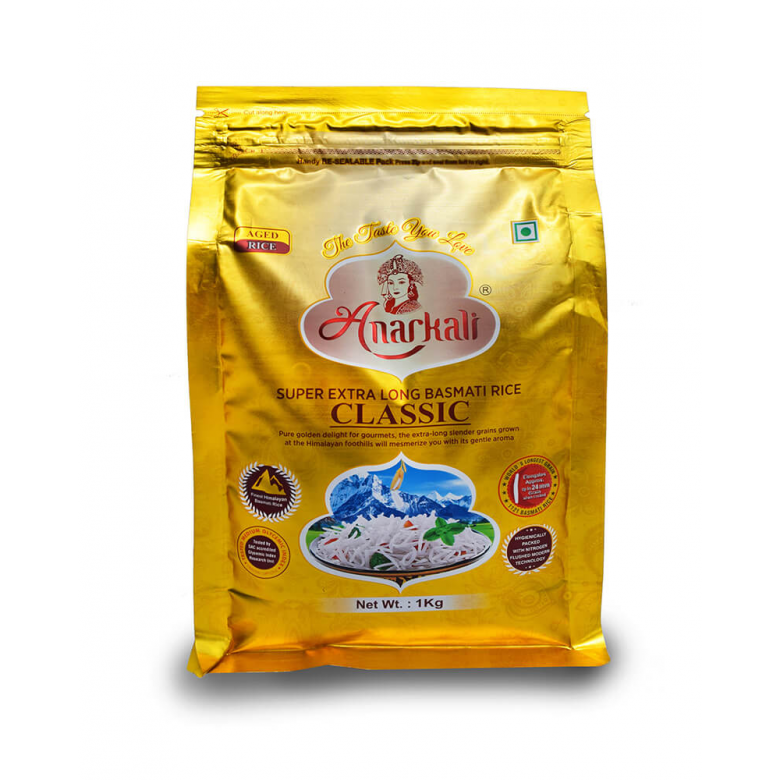ANARKALI SUPER EXTRA LONG BASMATI RICE CLASSIC 1KG