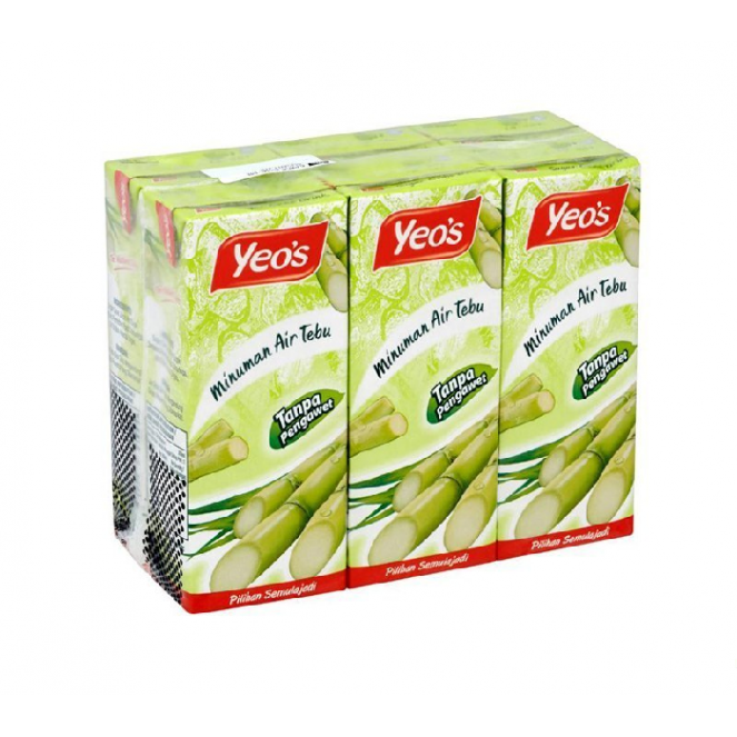 YEO'S SUGAR CANE 6 PACK 250ML