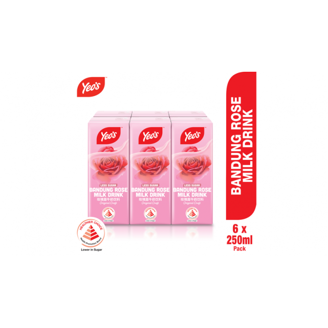 YEO'S BANDUNG ROSE 6 PACK 250ML