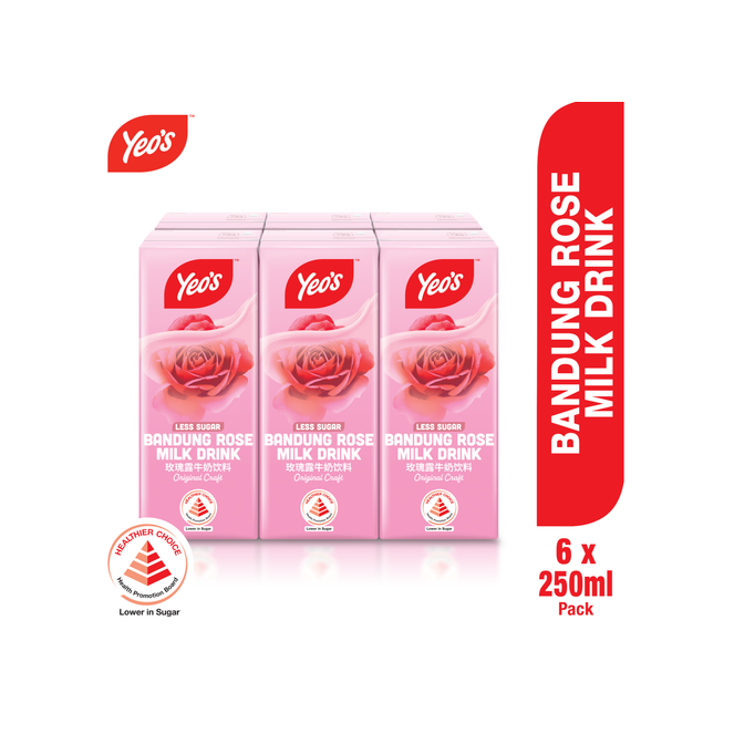 YEO'S BANDUNG ROSE 6 PACK 250ML