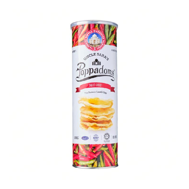Uncle Saba's Poppadoms Sweet Chilli 70g