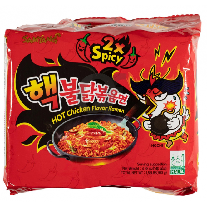 Samyang Hot Chicken Flavour Ramen 2 X Spicy (5 Packs)