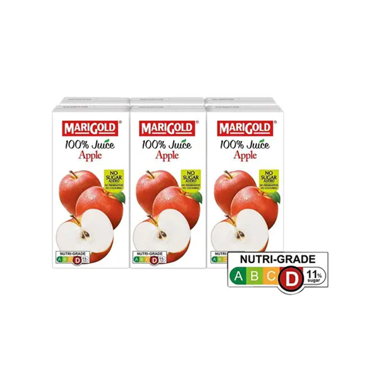 MARIGOLD 100% JUICE APPLE 200MLX6