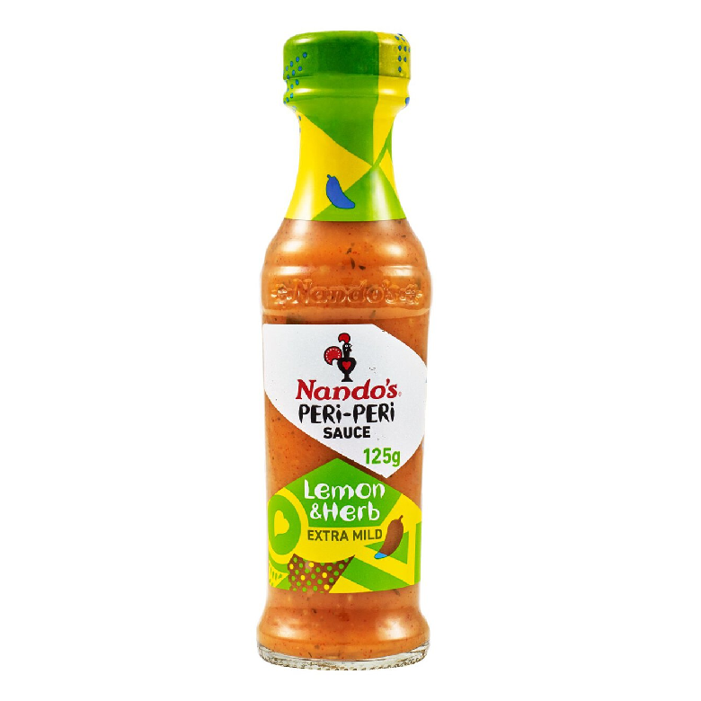 NANDO'S PERI PERI SAUCE LEMON & HERB EXTRA MILD 125G