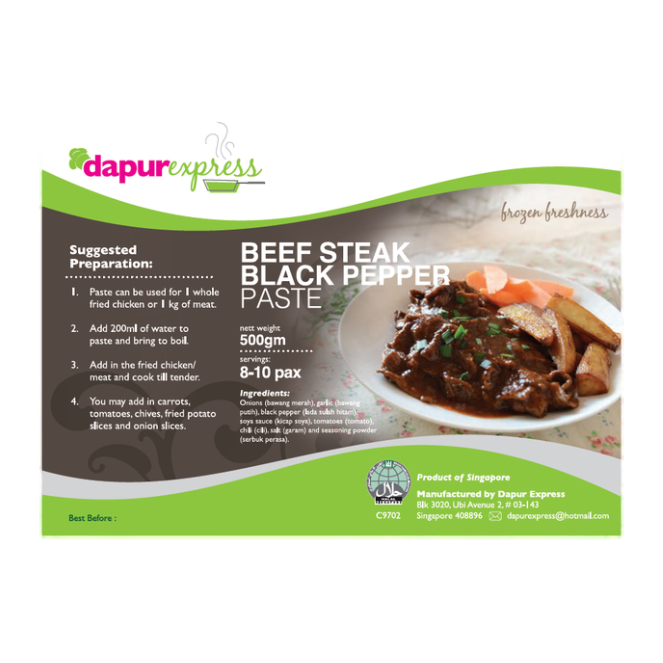 Dapurexpress Beef Steak Black Pepper Paste 500g