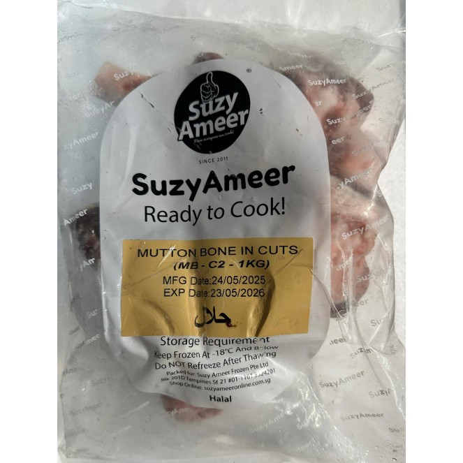 SUZYAMEER MUTTON BONE IN CUTS 1KG