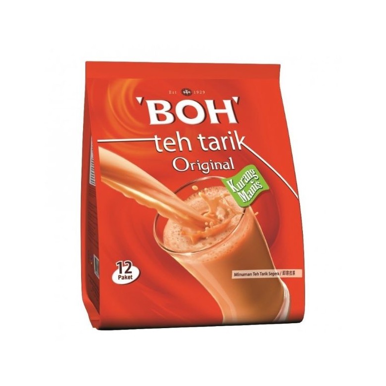 BOH Teh Tarik Original Less Sweet 324g (27g x 12 Stick Packs)