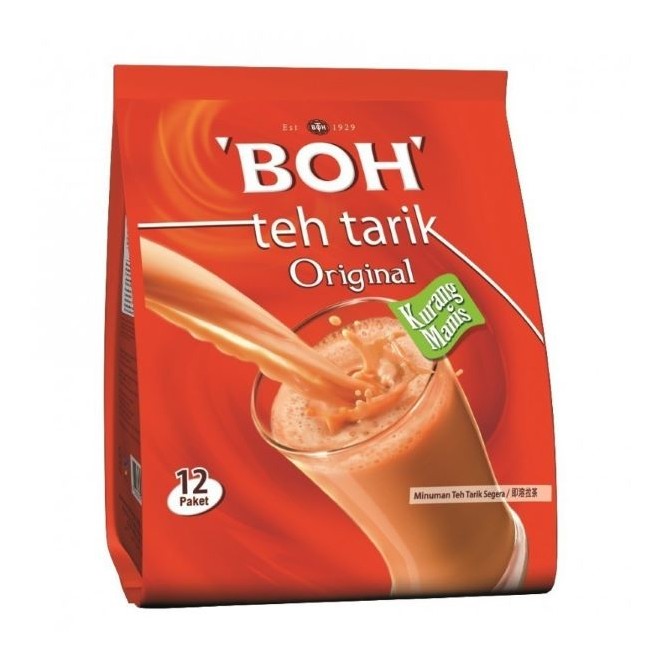 BOH Teh Tarik Original Less Sweet 324g (27g x 12 Stick Packs)