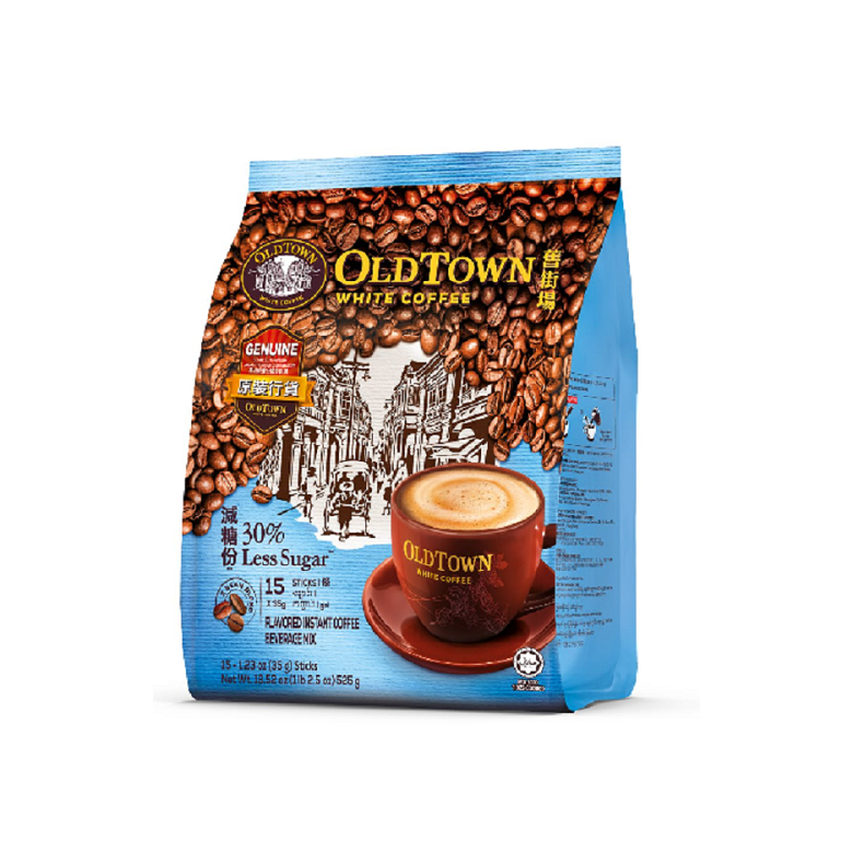 OLD TOWN WHITE COFFEE LESS SUGAR 35G X 13 STICKS