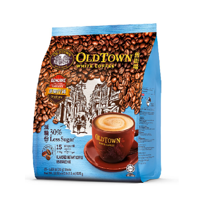 OLD TOWN WHITE COFFEE LESS SUGAR 35G X 13 STICKS