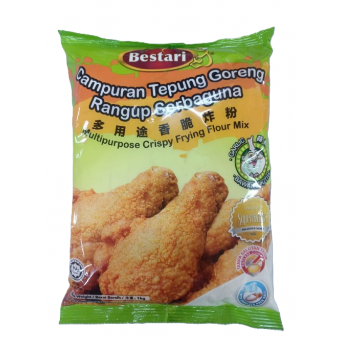 Bestari Campuran Tepung Goreng Rangup Serbaguna Garlic 1kg