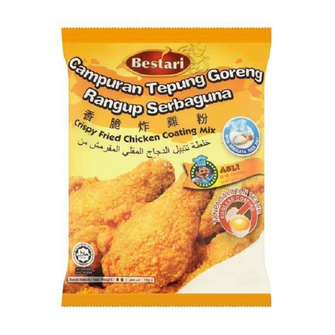 Bestari Campuran Tepung Goreng Rangup Serbaguna Original 1kg