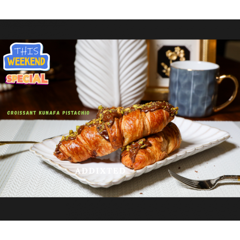 ADDIXTED FRESH KUNAFA PISTACHIO CHOCOLATE CROISSANT 1PC