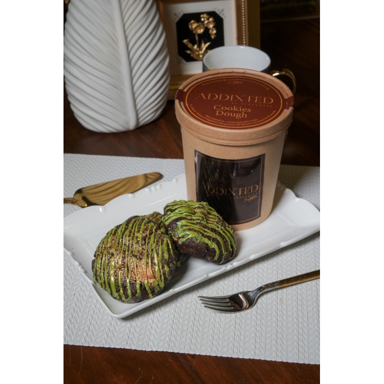 ADDIXTED NYC PISTACHIO KUNAFA COOKIES PINT 300G