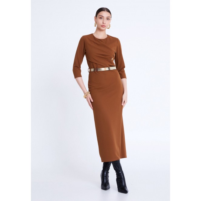 MARSHANDA MIDI COLUMN DRESS