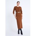 MARSHANDA MIDI COLUMN DRESS
